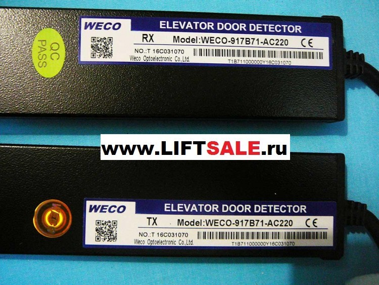 Фотобарьер для лифта, WECO, 917B71-AC220, приёмник и передатчик  купить в "ЛИФТ СЕЙЛ"